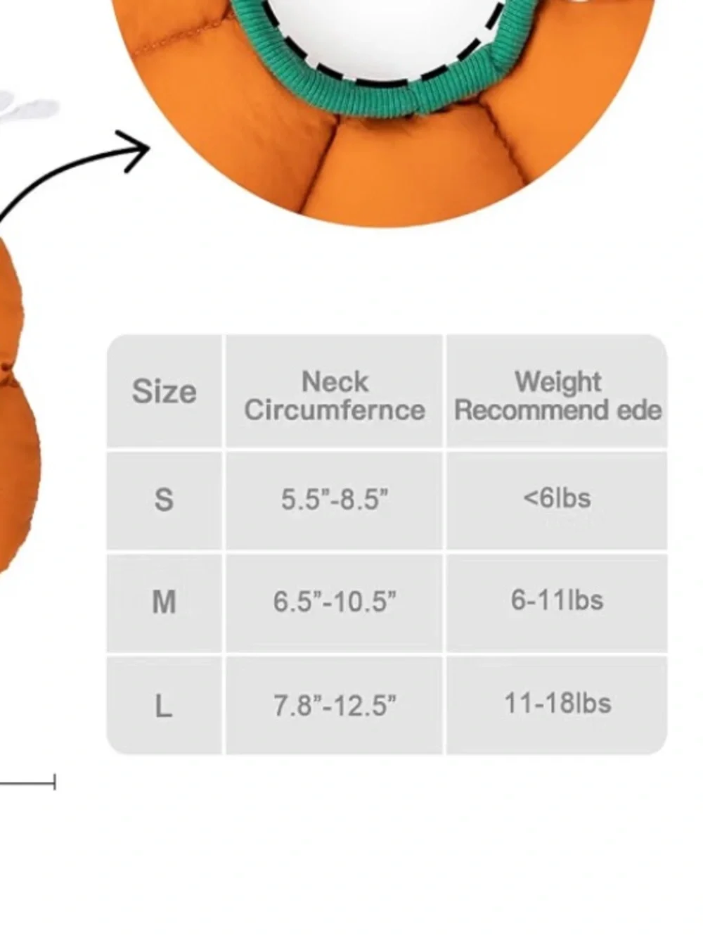 NWOT Flower Pumpkin Orange Dog Cat Recovery Cone Collar Costume